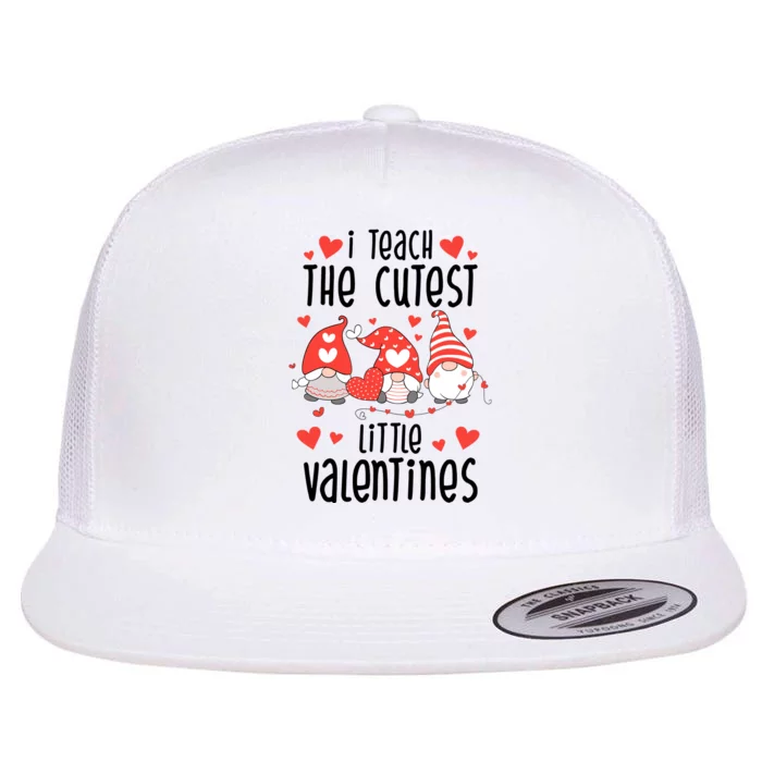 I Teach The Cutest Little Valentines Teacher Flat Bill Trucker Hat