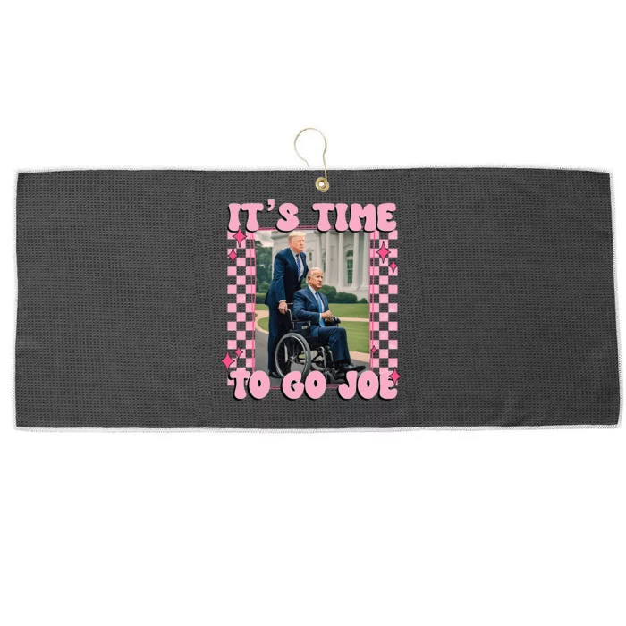 ItS Time To Go Joe Funny Trump 2024 Large Microfiber Waffle Golf Towel