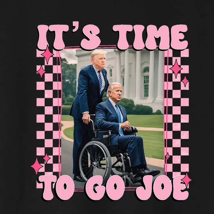 ItS Time To Go Joe Funny Trump 2024 Women's Crop Top Tee