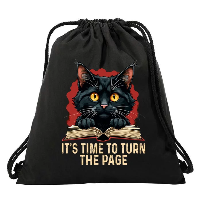 ItS Time To Turn The Page Kamala Harris Politic Supporters Drawstring Bag