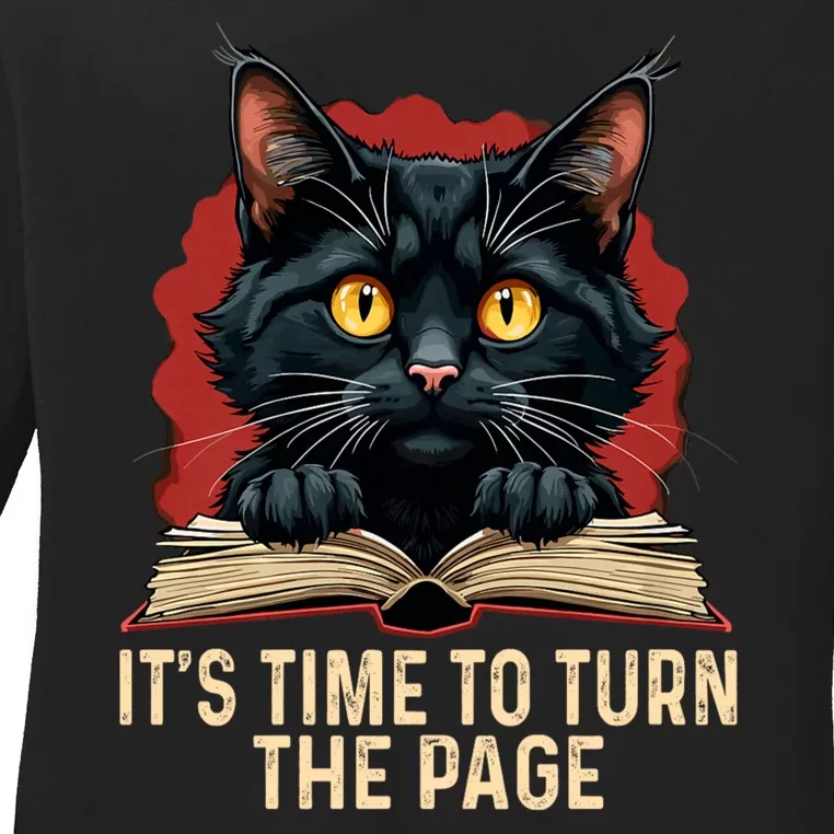 ItS Time To Turn The Page Kamala Harris Politic Supporters Ladies Long Sleeve Shirt