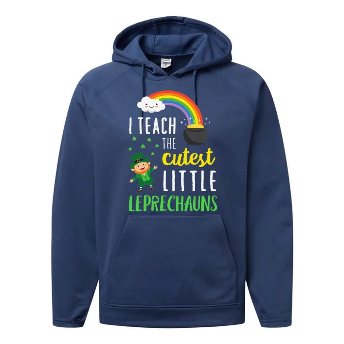 I Teach The Cutest Little Leprechauns School Cute Performance Fleece Hoodie