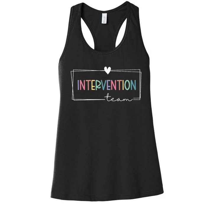 Intervention Teacher Team Early Intervention Squad Women's Racerback Tank