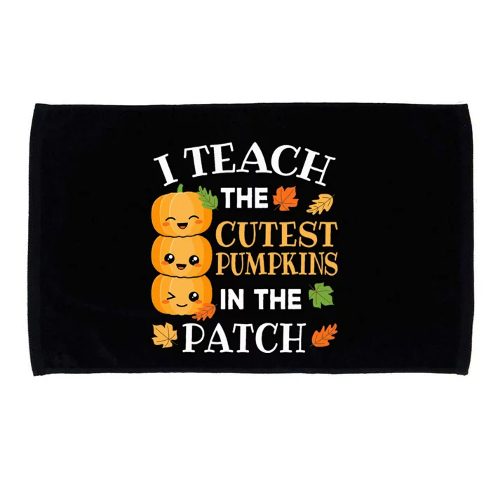 I Teach The Cutest Pumpkins In The Patch Teacher Halloween Microfiber Hand Towel