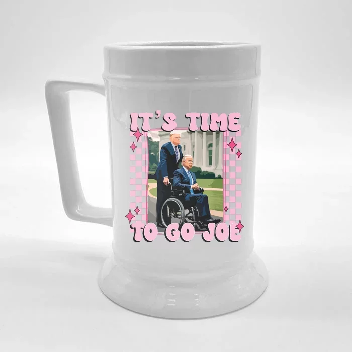 Its Time To Go Joe Funny Trump 2024 Front & Back Beer Stein