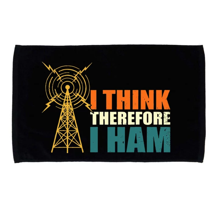 I Think Therefore I Ham Microfiber Hand Towel