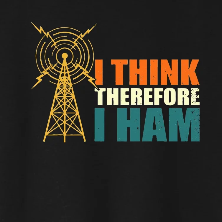 I Think Therefore I Ham Women's Crop Top Tee