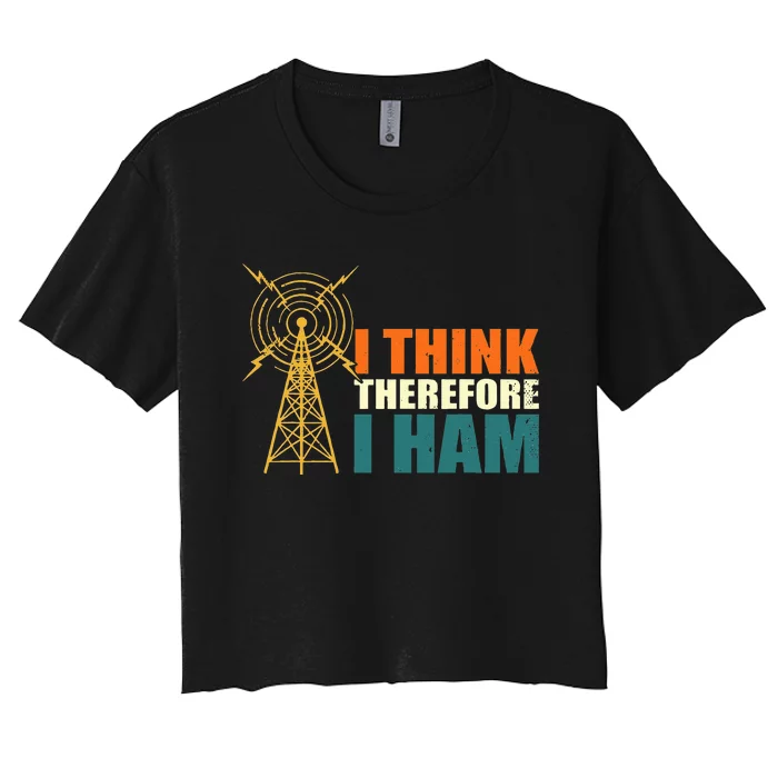 I Think Therefore I Ham Women's Crop Top Tee