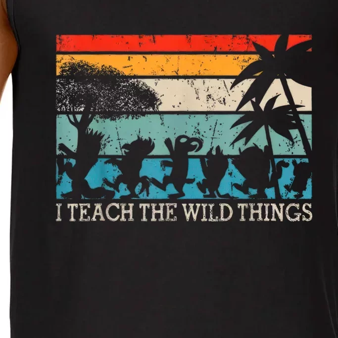 I Teach The Wildthings Vintage Retro Teacherlife Comfort Colors® Tank Top