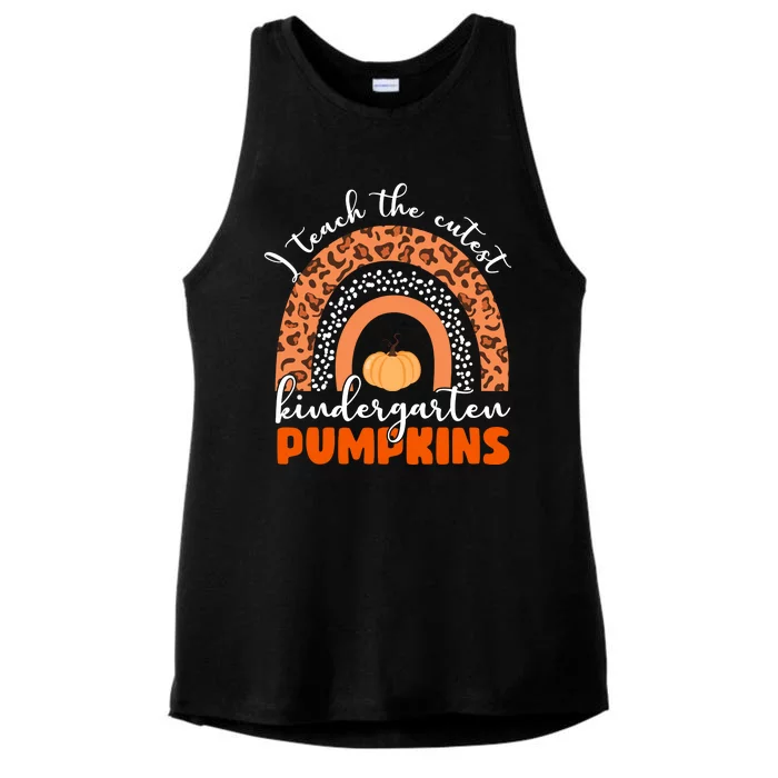 I Teach The Cutest Kindergarten Pumpkins Ladies Tri-Blend Wicking Tank