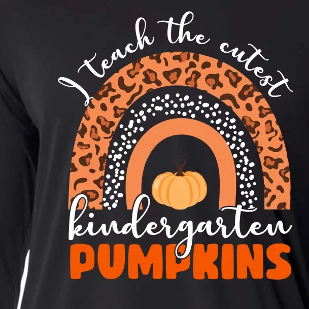 I Teach The Cutest Kindergarten Pumpkins Cooling Performance Long Sleeve Crew