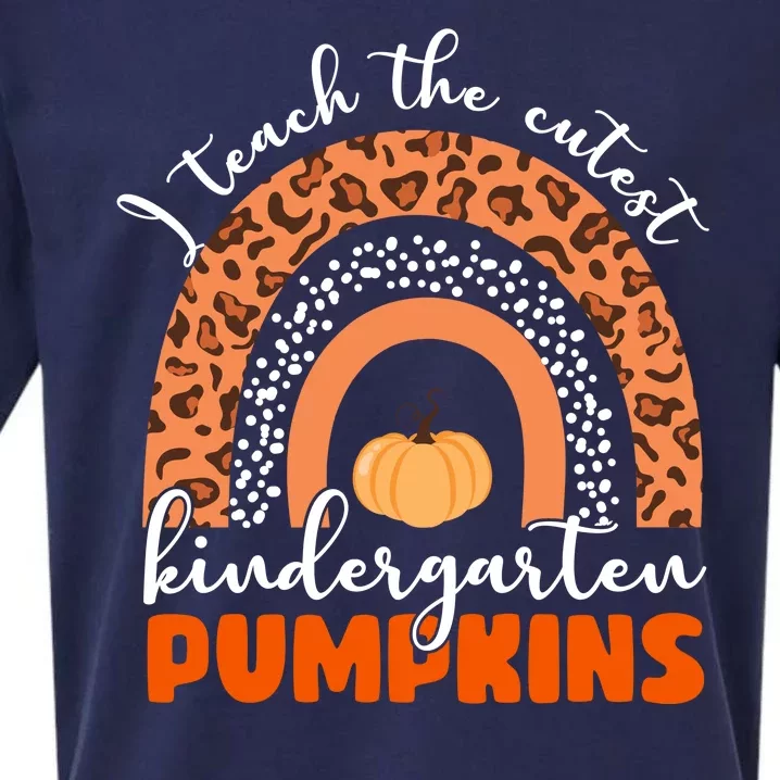 I Teach The Cutest Kindergarten Pumpkins Sueded Cloud Jersey T-Shirt