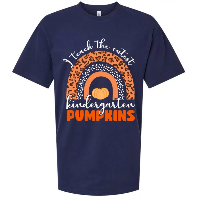 I Teach The Cutest Kindergarten Pumpkins Sueded Cloud Jersey T-Shirt