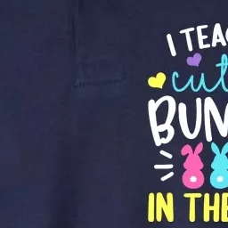 I Teach The Cutest Bunnies In The Patch Easter Teacher Cute Softstyle Adult Sport Polo