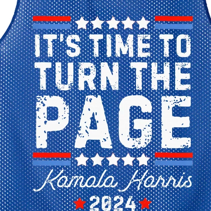 ItS Time To Turn The Page Kamala Harris 2024 President Vote Mesh Reversible Basketball Jersey Tank