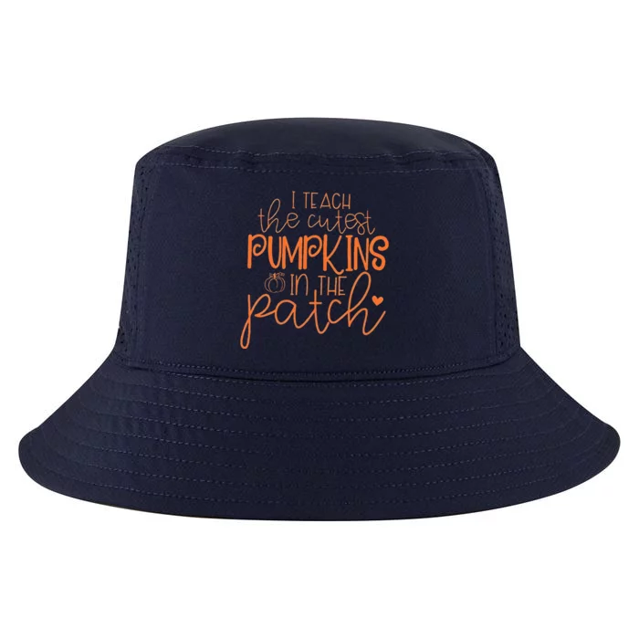 I Teach The Cutest Pumpkins In The Patch Teacher Halloween Cool Comfort Performance Bucket Hat