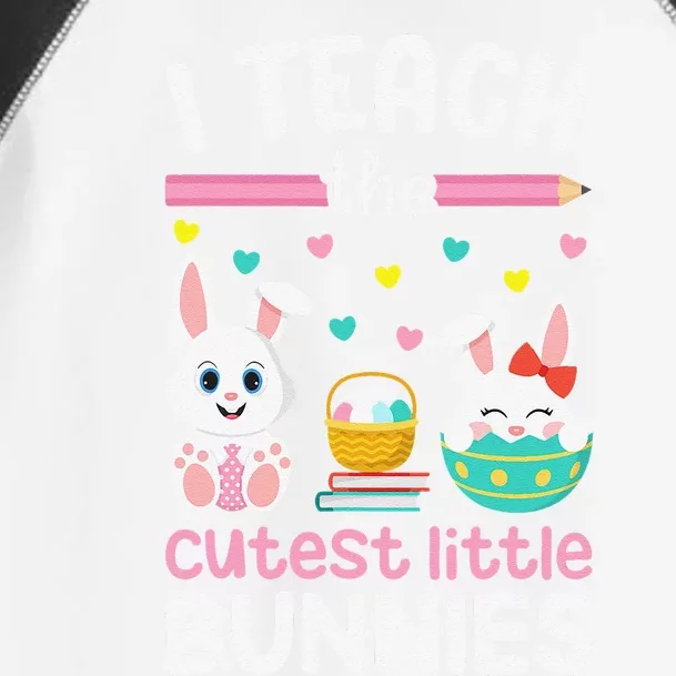 I Teach The Cutest Little Bunnies Teacher Easter Bunny Women Toddler Fine Jersey T-Shirt