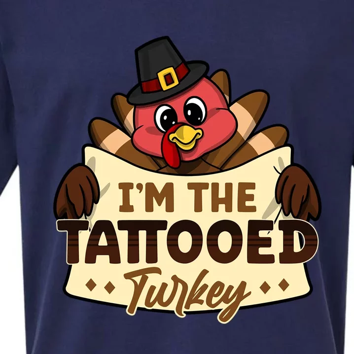 Im The Tattooed Turkey Family Matching Thanksgiving Funny Gift Sueded Cloud Jersey T-Shirt