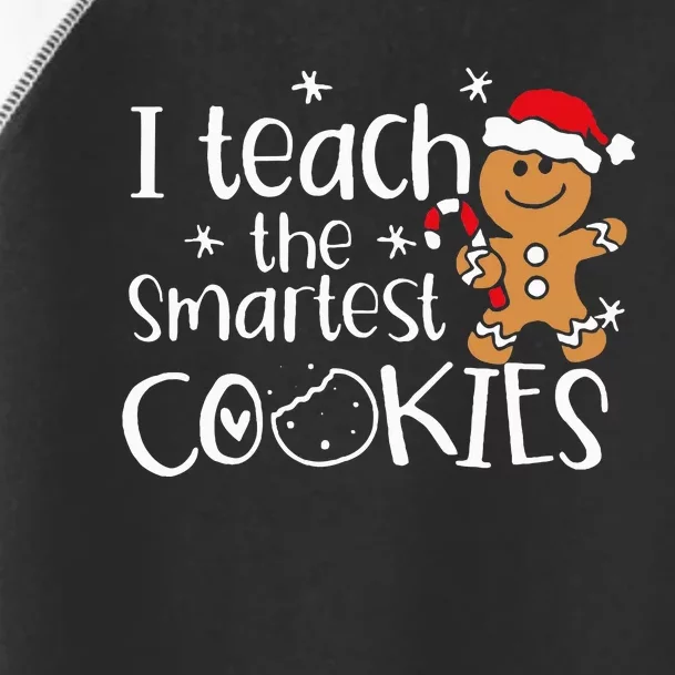 I Teach The Smartest Cookies Christmas Gingerbread Santa Hat Toddler Fine Jersey T-Shirt