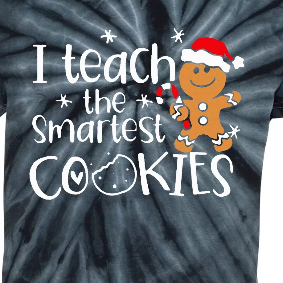 I Teach The Smartest Cookies Christmas Gingerbread Kids Tie-Dye T-Shirt