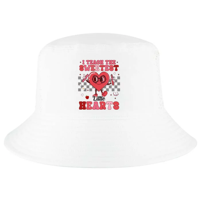 I Teach The Sweetest Little Hearts Valentines Day Teacher Cool Comfort Performance Bucket Hat