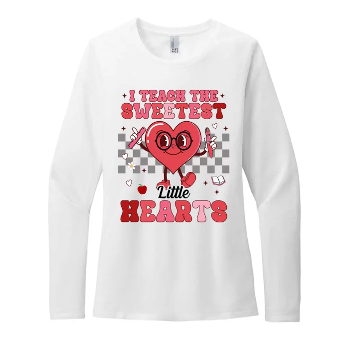 I Teach The Sweetest Little Hearts Valentines Day Teacher Womens CVC Long Sleeve Shirt