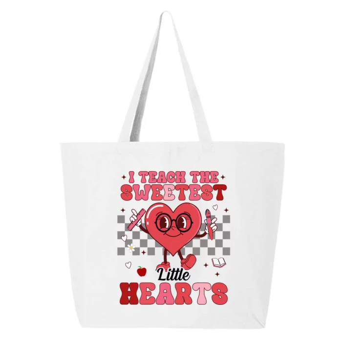 I Teach The Sweetest Little Hearts Valentines Day Teacher 25L Jumbo Tote