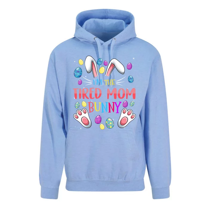 I'm The Tired Mom Bunny Matching Family Easter Party Gift Unisex Surf Hoodie