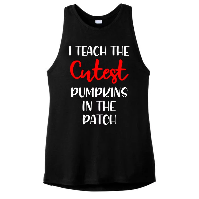 I Teach The Cutest Pumpkins In The Patch Ladies Tri-Blend Wicking Tank