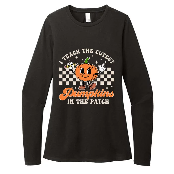 I Teach The Cutest Pumpkins In The Patch Teacher Halloween Womens CVC Long Sleeve Shirt