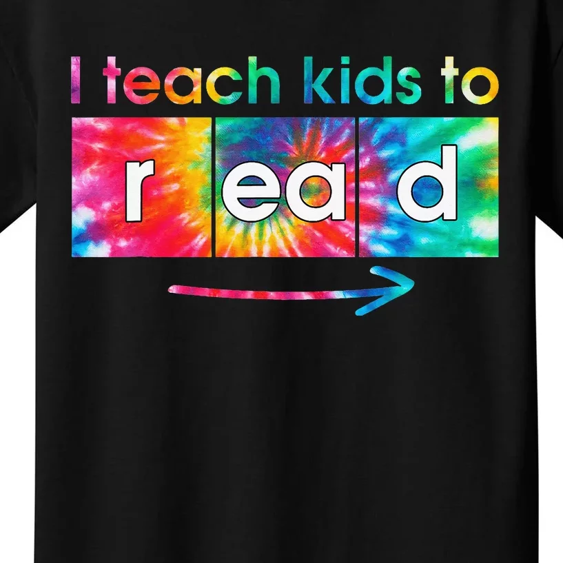 I Teach To Read Tie Dye Science of Reading Kids T-Shirt