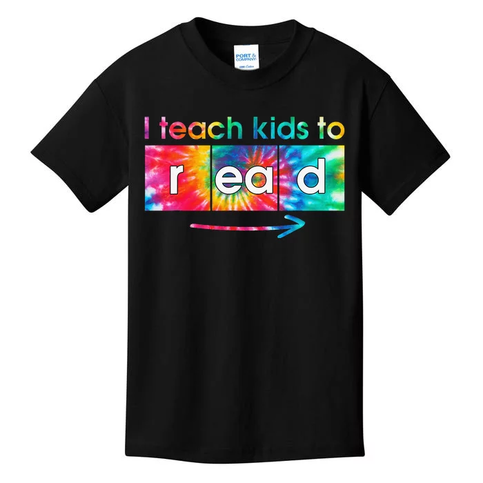 I Teach To Read Tie Dye Science of Reading Kids T-Shirt