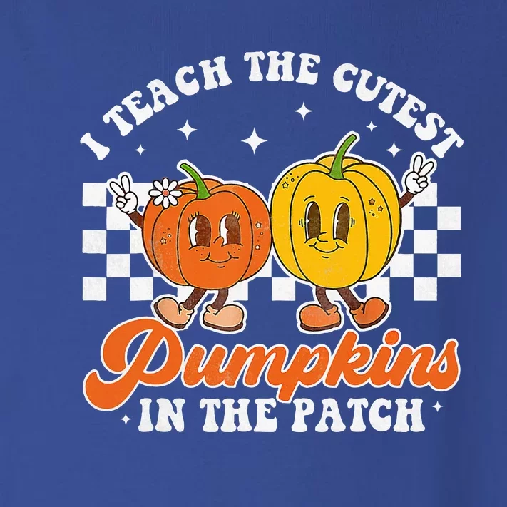 I Teach The Cutest Pumpkins Retro Teacher Fall Toddler Long Sleeve Shirt