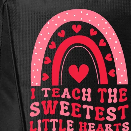 I Teach The Sweetest Hearts Groovy Valentines Day City Backpack