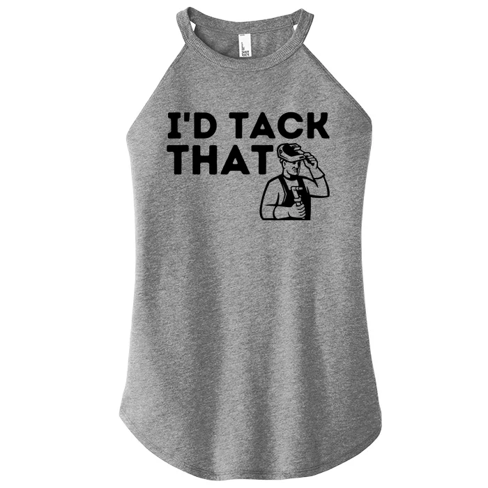 Id Tack That Metal Worker Welding & Welder Women’s Perfect Tri Rocker Tank