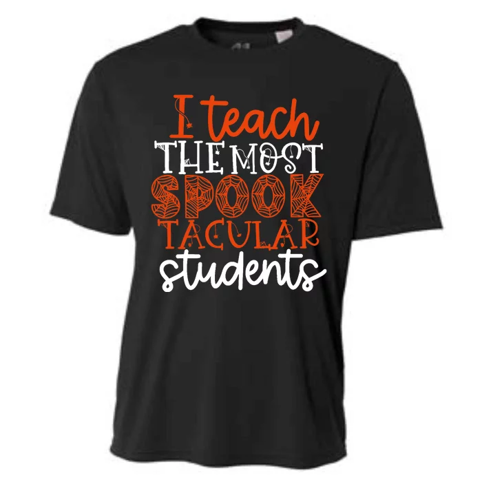 I Teach The Most Spooktacular Students Halloween Teacher Cooling Performance Crew T-Shirt