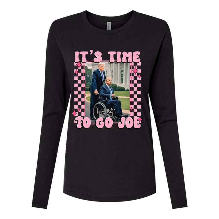 Its Time To Go Joe Funny Trump 2024 Womens Cotton Relaxed Long Sleeve T-Shirt