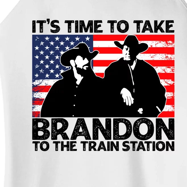 Its Time To Take Brandon To The Train Station Women’s Perfect Tri Rocker Tank