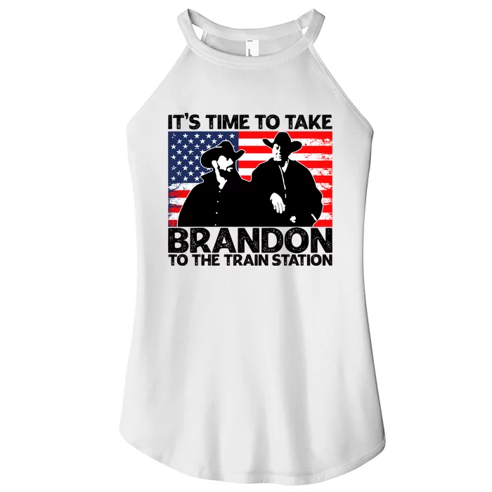 Its Time To Take Brandon To The Train Station Women’s Perfect Tri Rocker Tank