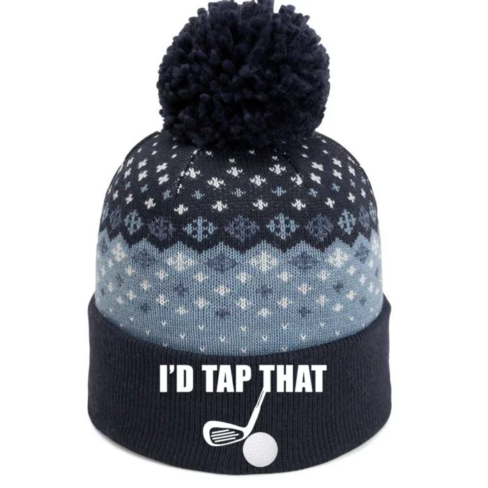 I'd Tap That Funny Golf Ball Tee For Golfing Players The Baniff Cuffed Pom Beanie