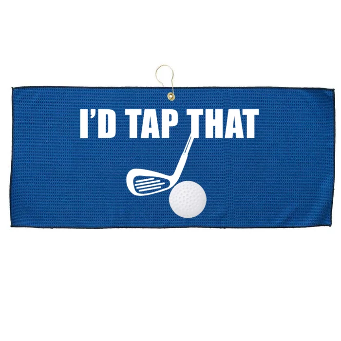 I'd Tap That Funny Golf Ball Tee For Golfing Players Large Microfiber Waffle Golf Towel