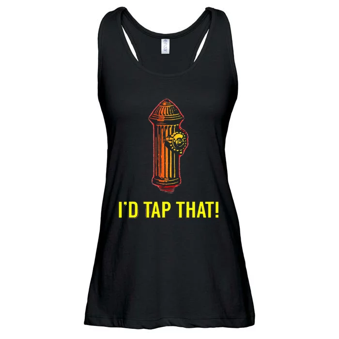 I'd Tap That Funny Firefighter Gifts Ladies Essential Flowy Tank