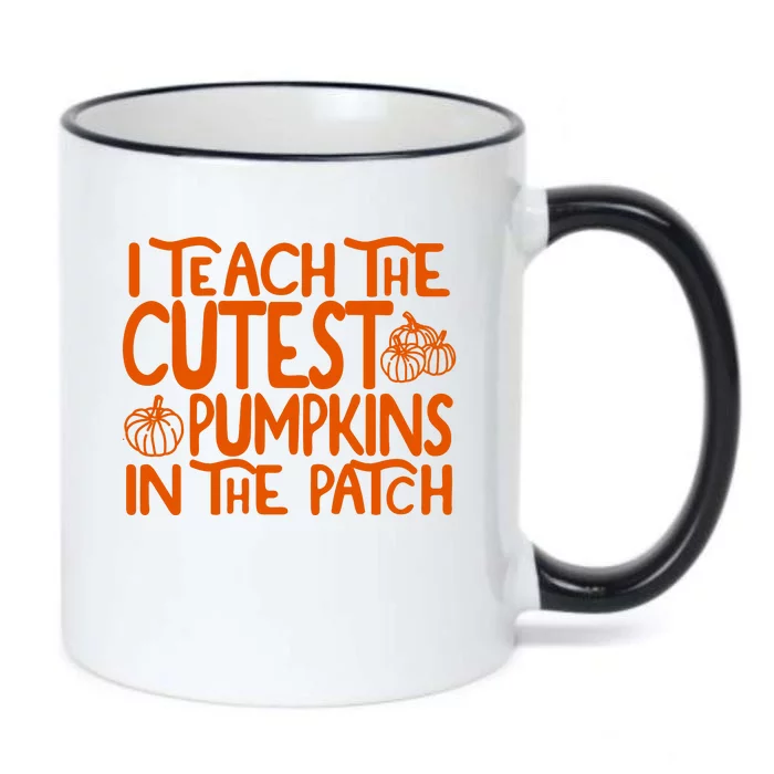 I Teach The Cutest Pumpkins In The Patch Halloween Teacher Black Color Changing Mug