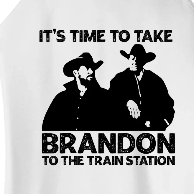 Its Time To Take Brandon To The Train Station Women’s Perfect Tri Rocker Tank