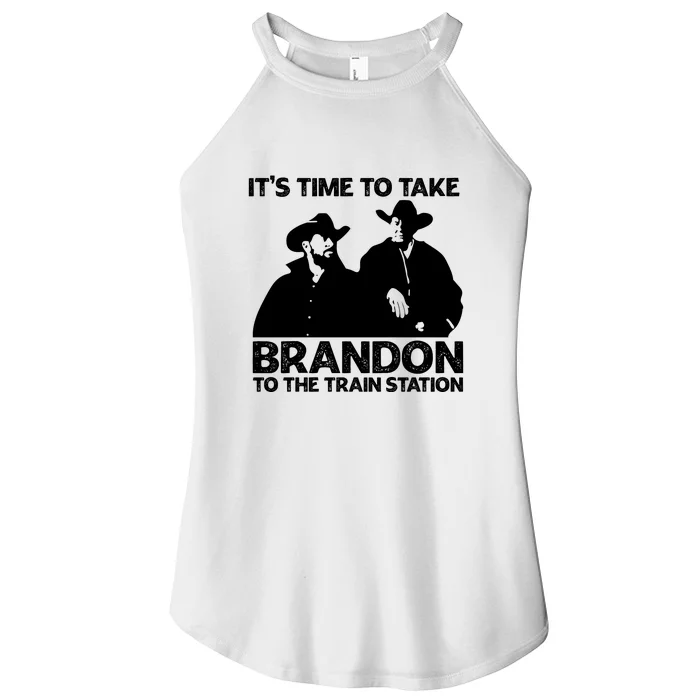 Its Time To Take Brandon To The Train Station Women’s Perfect Tri Rocker Tank