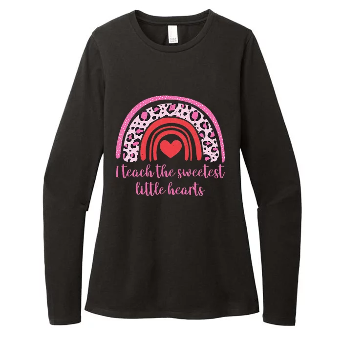 I Teach The Sweetest Hearts Rainbow Teacher Valentine's Day Womens CVC Long Sleeve Shirt