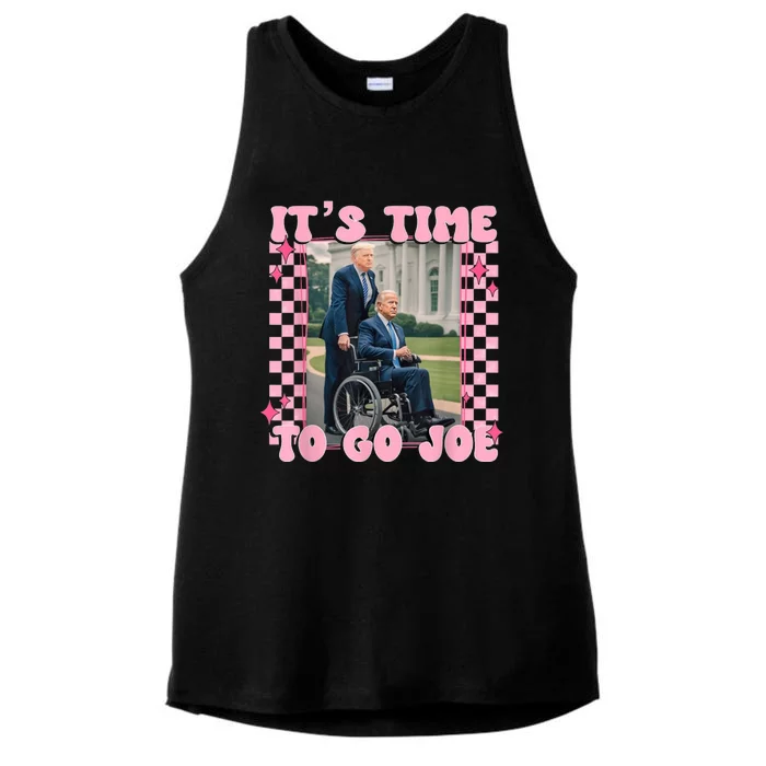 Its Time To Go Joe Funny Trump 2024 Ladies Tri-Blend Wicking Tank