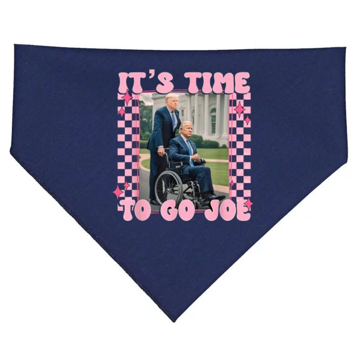 Its Time To Go Joe Funny Trump 2024 USA-Made Doggie Bandana