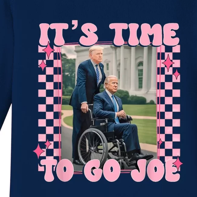 Its Time To Go Joe Funny Trump 2024 Baby Long Sleeve Bodysuit