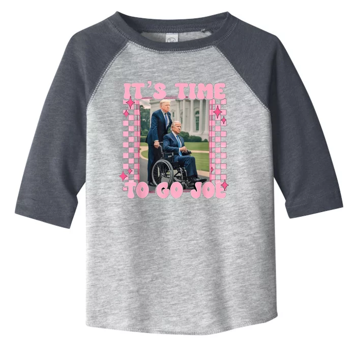 Its Time To Go Joe Funny Trump 2024 Toddler Fine Jersey T-Shirt